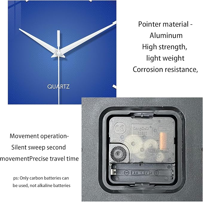 XFM Modern Wall Clock 16 Inch Silent Non-Ticking Wall Clocks Battery Operated