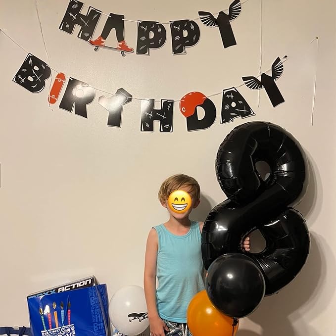 Black Balloon Number 6, 40 Inch Large Self Inflating Foil Number Balloons 0-9, Giant 6 Digital Helium Balloon for 6th 16th Kids Boys 60th Men Birthday Party Anniversary Celebration Decorations