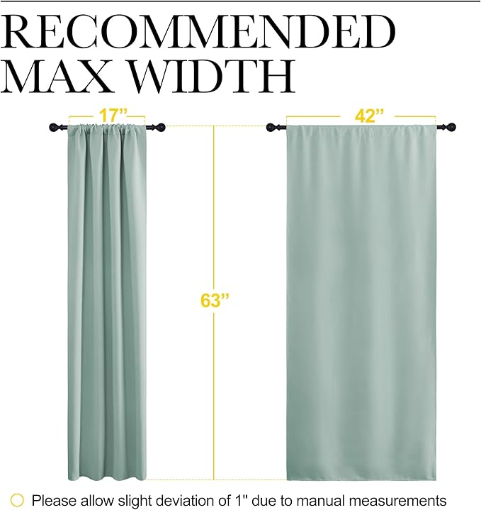NICETOWN Curtains for Living Room 2 Panels, Rod Pocket Thermal Drapes for