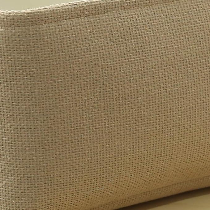 TheWarmHome Decorative Basket Rectangular Small Storage Basket Fabric Storage Bin Organizer Basket with Handles for Clothes Storage (Beige, 11.8L??7.9W??5.2H inch)
