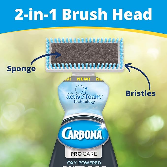Carbona Pro Care Oxy Powered Outdoor Cleaner with Brush | 22 Fl Oz, 1 Pack