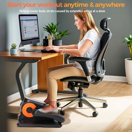 Elliptical Exercise Machine - Under Desk Trainer for Seniors | Compact & Easy Home Workout
