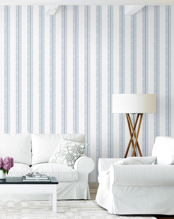 NextWall Beach Towel Stripe Peel and Stick Wallpaper