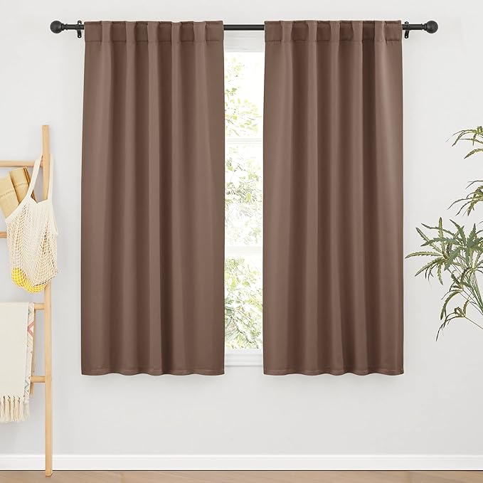 RYB HOME Blackout Curtains for Kitchen, Thermal Insulated Window Curtains and