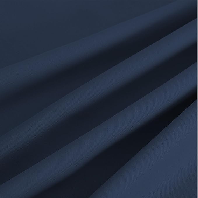 NICETOWN Navy Blue Blackout Draperies Heat Insulated Curtain 95 inch