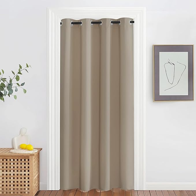 NICETOWN Blackout Doorway Curtain Drape 78 inch Long