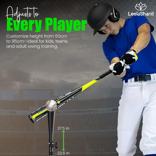Baseball Batting Tee - Premium Portable Design | Height Adjustable 24" - 37" for All Ages