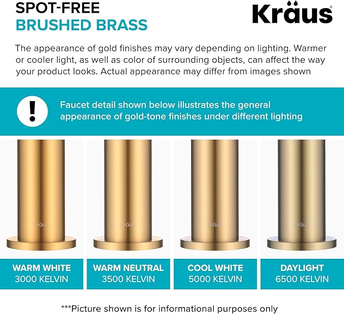 KRAUS Indy Bathroom Faucet for Vessel Sink in Spot-Free Brushed Brass with Single Handle, Pop Up Drain and Supply Lines, KVF-1410SFBB
