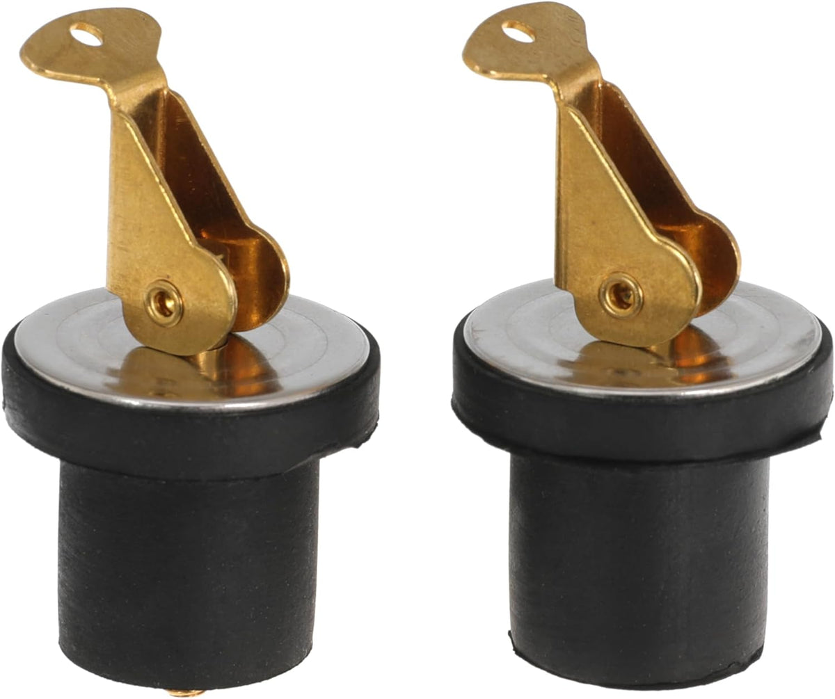 Boat Drain Plug - Brass Snap Plug with Rubber Seal | Marine Twist Accessories for Boats