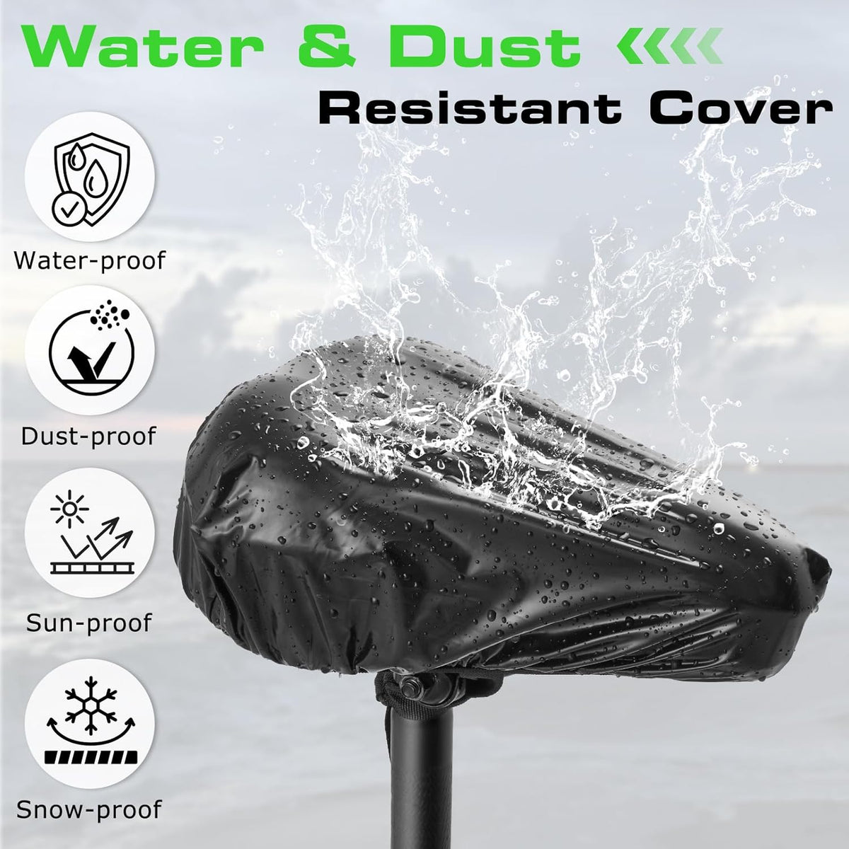 Zacro Bike Seat Cushion - Gel Padded Cover for Ultimate Comfort | Fits Peloton & Indoor/Outdoor Bikes