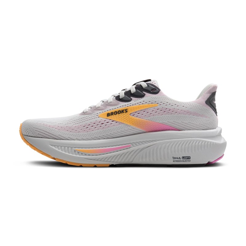 Brooks Women’s Ghost 17 Neutral Running Shoe - Oyster/Apricot/Pink - 10.5 Medium