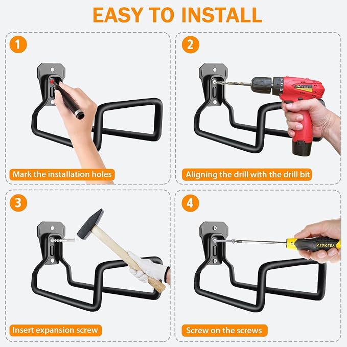 Hose Hanger, Hose Holder Wall Mount Heavy Duty Organizer for Garden Hoses Metal Hook Outdoor Rack for Water Hoses, 3 Pack