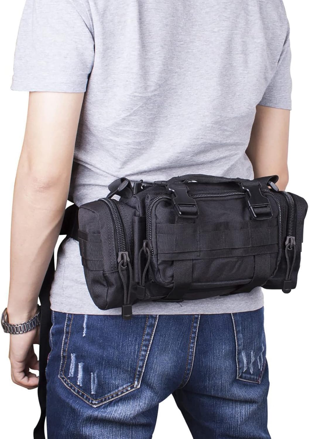 Tactical Waist Pack - G4Free Small Sling Fanny Pack with Hand Carry Handlebar