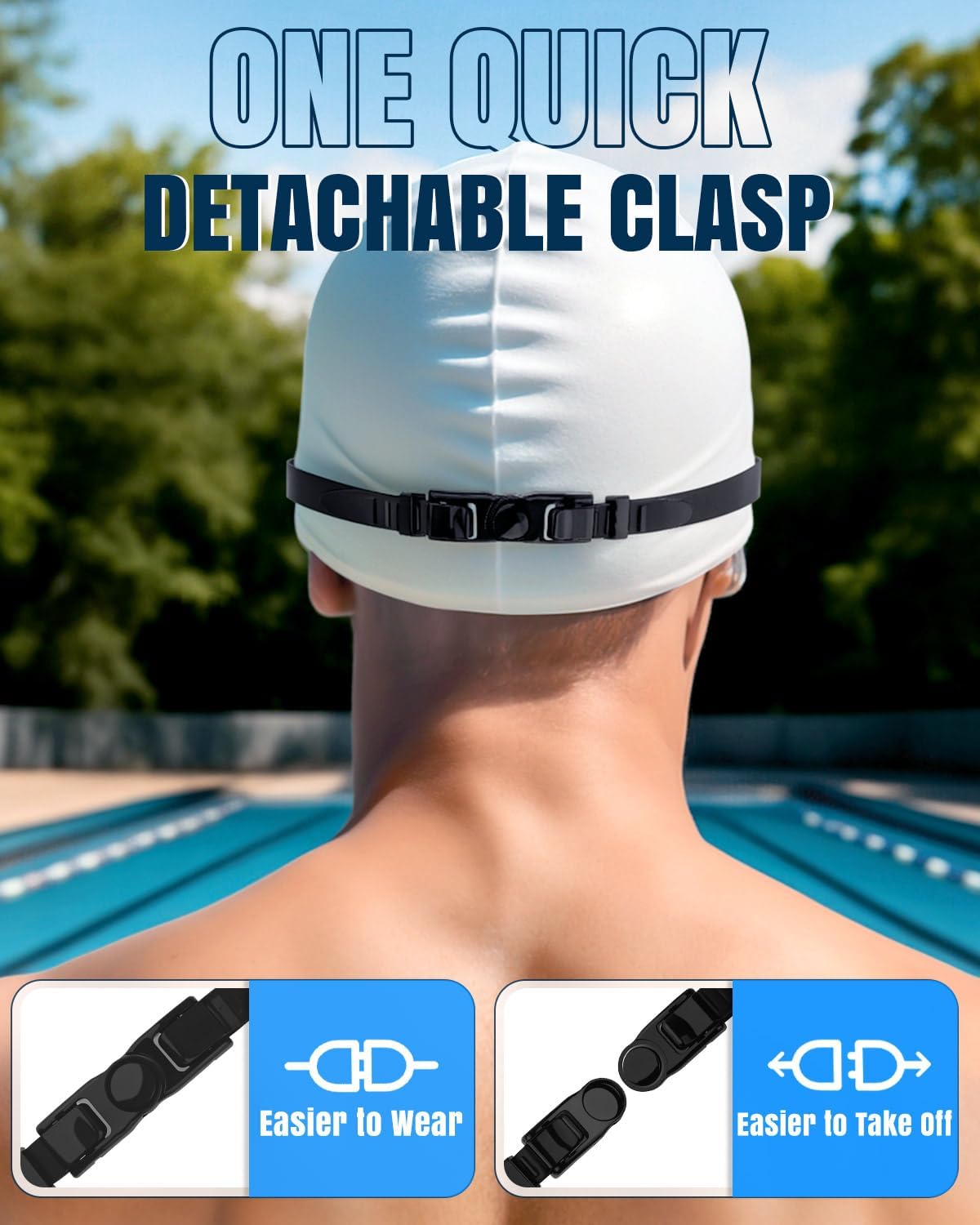 Rantizon Swim Goggles - Wide View Anti-Fog & UV Protection | Leak-Proof Design for Adults & Kids