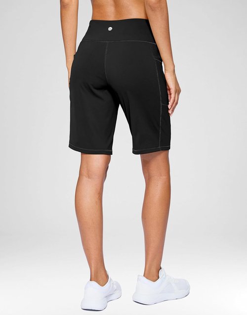 G Gradual Women's Bermuda Shorts - High Waisted Athletic Knee-Length with Pockets | 7''/9'' Sizes