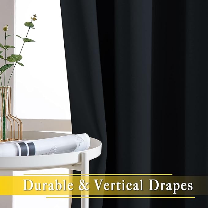 NICETOWN Black Out 144 inch Curtain