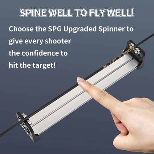 SPG Archery Extended Arrow Spinner, Arrow Spine Tester Straightness Squaring Tool, Arrow Balance Checker Arrow Roller for Checking Arrows (Extended Spinner)