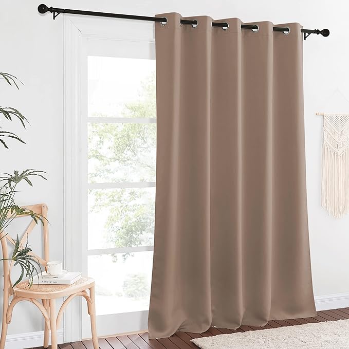 NICETOWN Sliding Door Window Treatment Blackout Patio Door Curtain Panels
