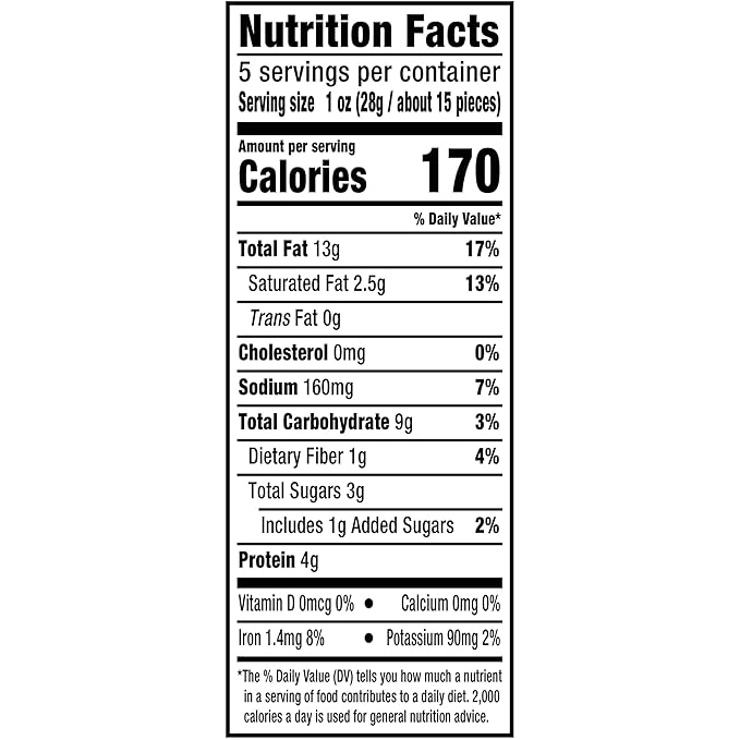 PLANTERS Cashews Rosemary & Sea Salt, Party Snacks, 5 Oz Bag (Pack of 2)