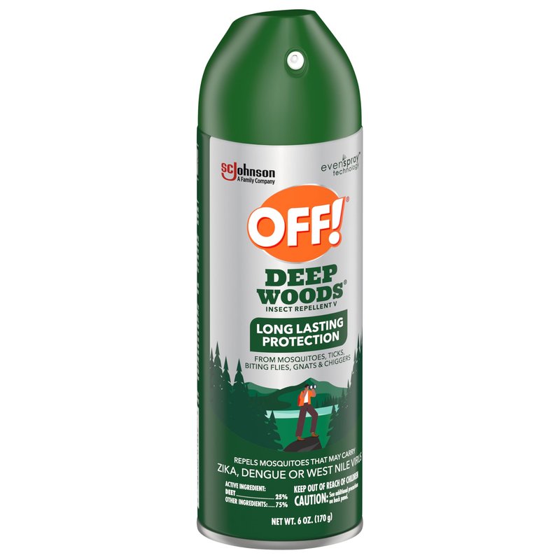 OFF! Deep Woods Insect Repellent Spray with 25 Percent DEET Provides up to 8 Hours of Mosquito Protection 6 Ounce (Pack of 12)