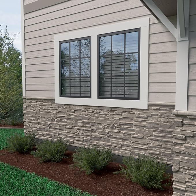 EverStone Cascade Faux Stone Panel, 48 5/8"W x 24 3/4"H x 1 1/4"D