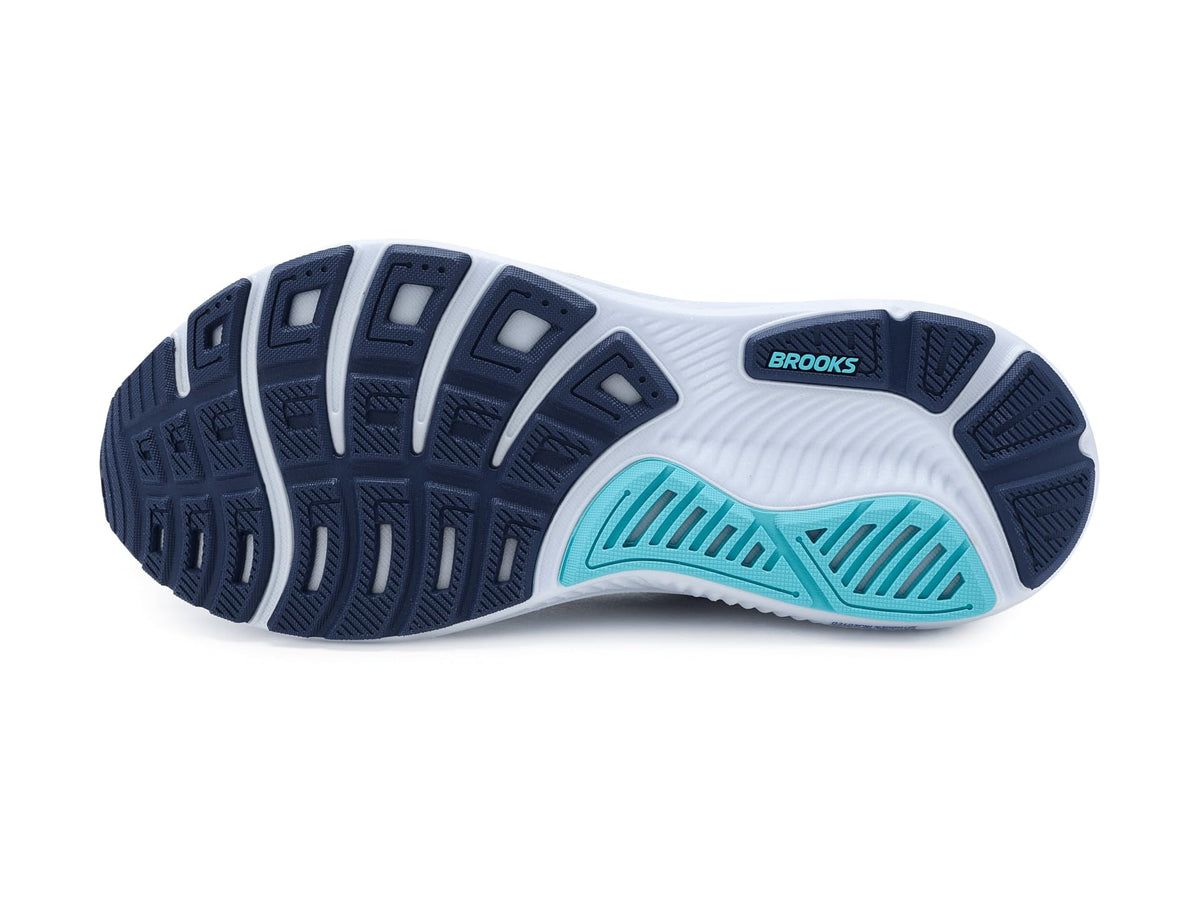 Brooks Men's Ghost 17 White/Beacon Blue/Ipanema 12.5 Medium