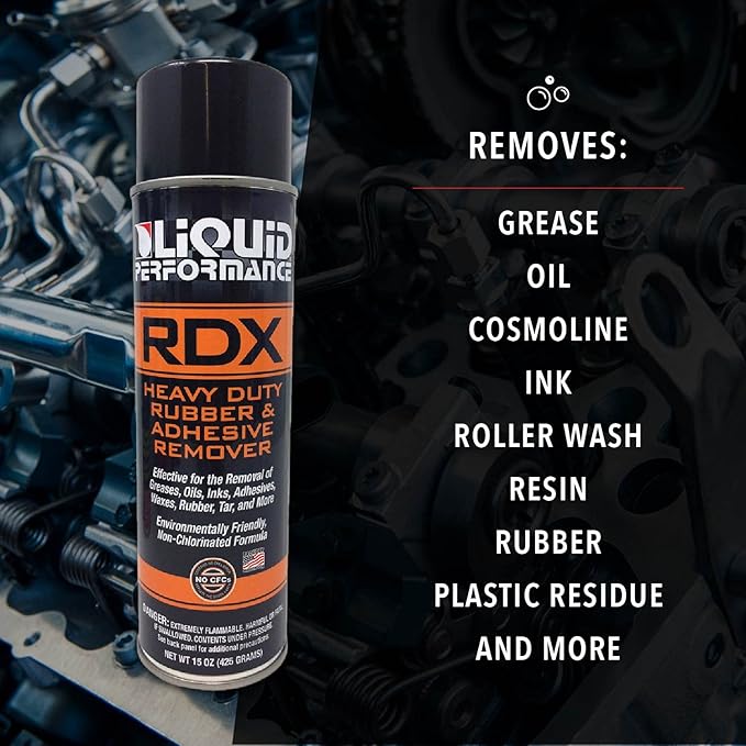 Racing RDX Rubber and Adhesive Remover - 15 oz - Removes Grease, Oil, Ink, Dried Glue, and Residue - Non-Toxic Formula and Safe to Use - Liquid Performance