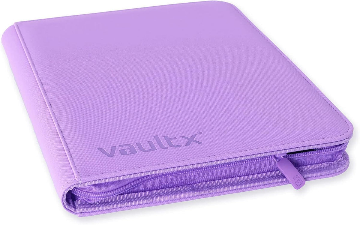 Vault X 9 Pocket Trading Card Binder - Premium Exo-Tec Material, Holds 360 Cards, 20 Side-Loading Pages | Purple