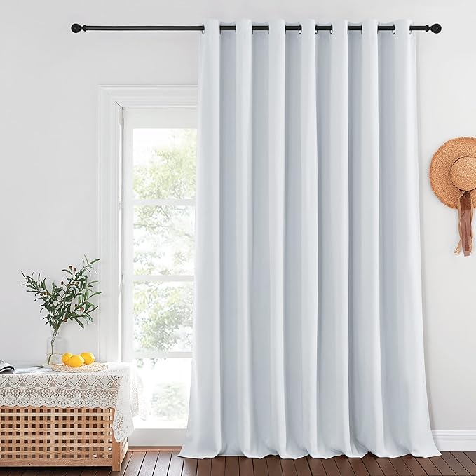 NICETOWN Patio Door Curtain 132 inches Long, Grommet Room Divider Sliding Door