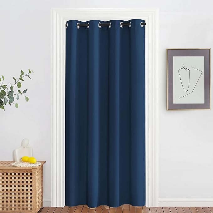 NICETOWN Blackout Doorway Curtain Drape 78 inch Long