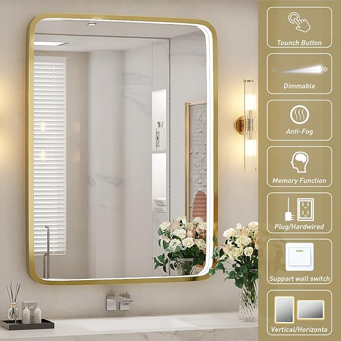 28x36 Inch LED Bathroom Mirror