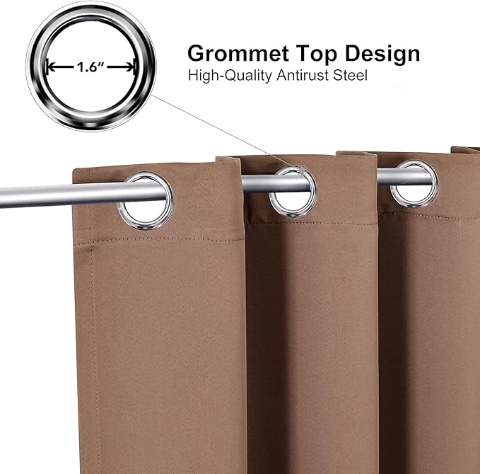 ChrisDowa Grommet Blackout Curtains