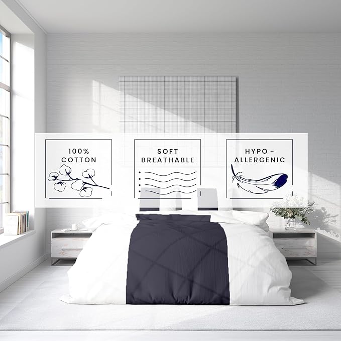 Kotton Culture 120"x120" 3 Pc Super King Plus/Super Oversize King Duvet Cover Set 100% Egyptian Cotton 600 TC Comforter Cover Zipper Closure & Corner Ties -Fits Only Extra Large Inserts -Speared White