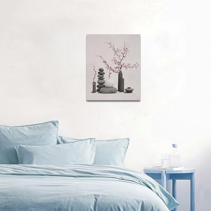 Zen Wall Art Zen Bathroom Pictures Wall Decor Spiritual Canvas Prints Meditation Decorations Painting Framed Artwork Office Home Spa Yoga Decor For Bedroom Dining Living Room 16"x20"