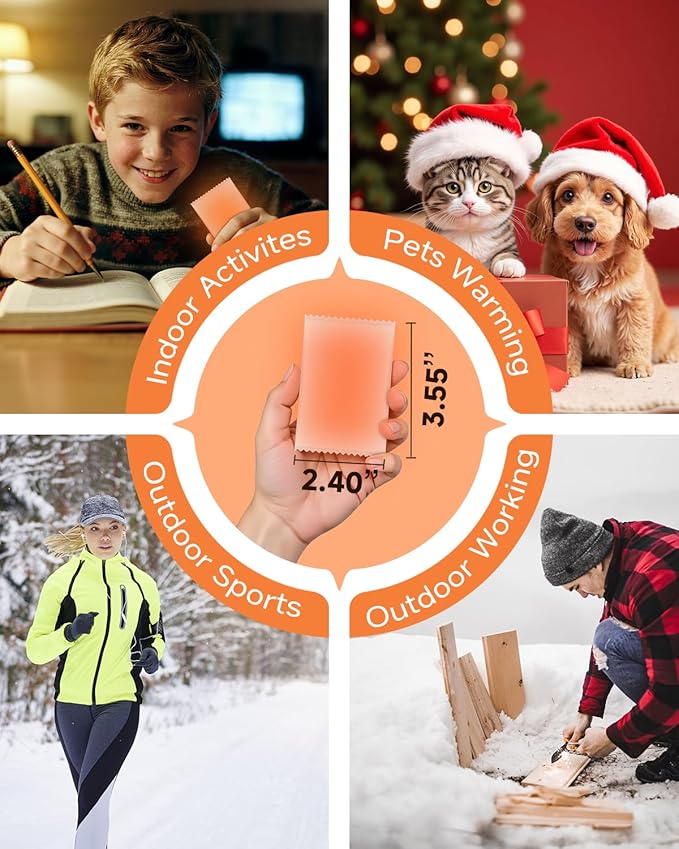 YOSHENNMO Hand Warmers Disposable - Up to 10 Hours of Heat, Super Long Lasting Air Activated Warmers, Quick & Easy Activation, Portable Odor, Free Warmth for Hands