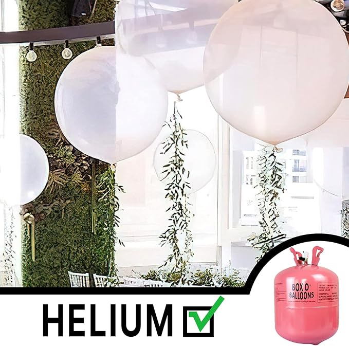 PartyWoo Clear Balloons 4pcs 36 Inch Transparent Latex Helium Balloons for Graduation Wedding Baby Shower Bridal Shower Engagement Gender Reveal Anniversary Birthday Party Decorations Clear-Y2