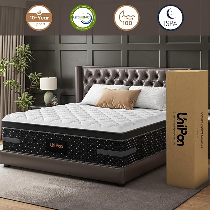 Full Size Mattress 12 Inch, Cooling Gel Hybrid Mattress for Side Sleep and Pain Relief with Extra Lumbar & Shoulder Support, Bed in a Box Fiberglass Free -365 Night Trial CertiPUR-US Certified