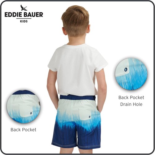 Eddie Bauer Boys' Swim Trunks - UPF 50 Sun Protection with Comfort Liner | Stylish & Durable