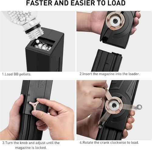 Ludex Airsoft Speed Loader - Universal 6mm for M4/M16/AK/MP5 | 1600 Round Capacity