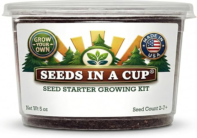 Peach Tree | Seeds In A Cup: Tree Starter Kit | Easy to use | Educational | Memorial Gift | Plant It for The Planet | Grow Your Own Tree |
