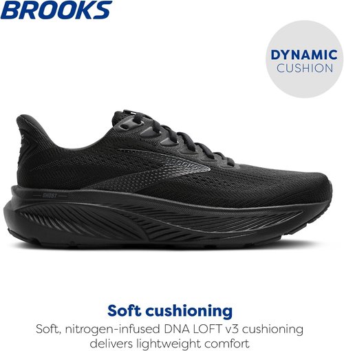 Brooks Men's Ghost 17 Running Shoes - Lightweight Comfort for Neutral Runners | Black/Blue