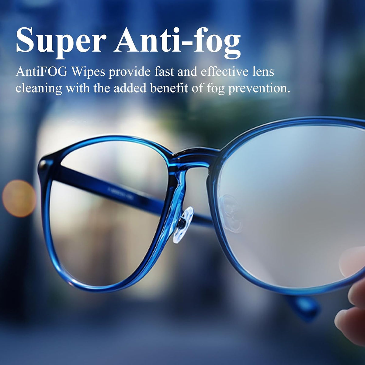 （200 PCS) Anti-Fog Lens Wipes Pre-Moistened Anti-Fog Wipes| Glasses Cleaner Safely Cleans Glasses, Sunglasses, Phone Screen, Electronics & Camera Lens