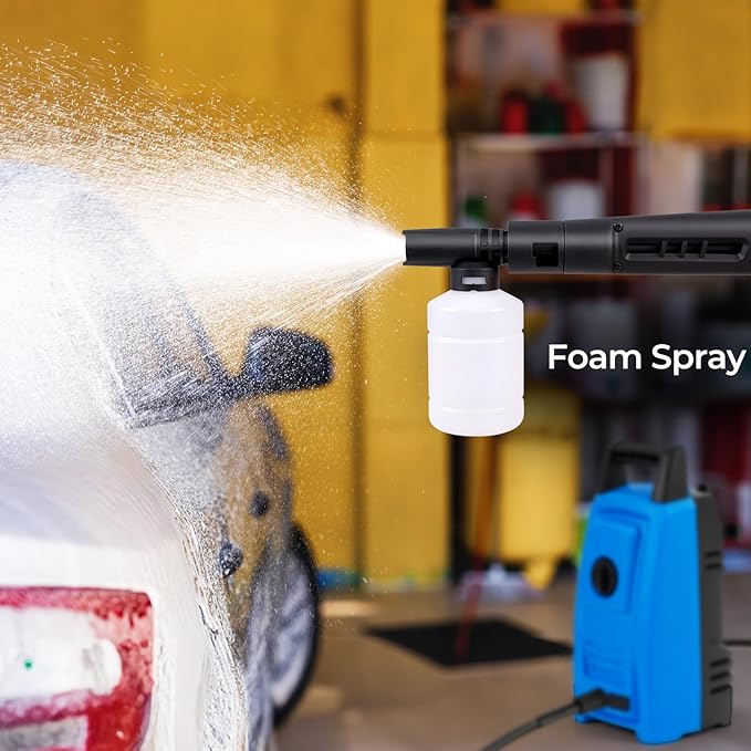 Goplus Electric Pressure Washer, 1900 PSI 1.8 GPM High Pressure Power Washer w/ 4 Quick Connect Nozzles, Soap Bottle & 19.7 FT Hose, Portable Cleaning Machine for Car Washing, Driveway, Patio, Floor