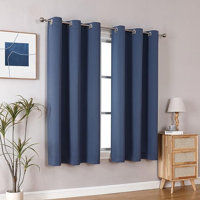 ChrisDowa Small Window Curtains 50 inches Long