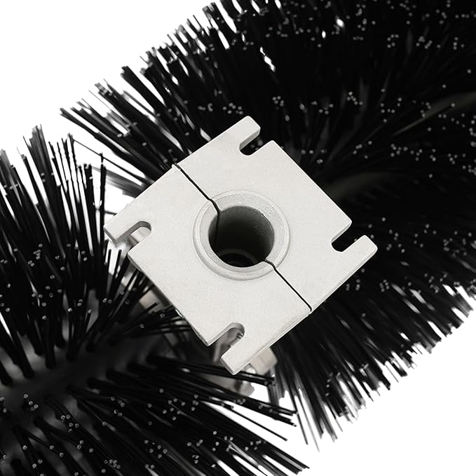 23" Universal Rolling Brush Head for Lawn Mowers – Heavy-Duty Nylon Bristle Attachment for Snow, Turf & Driveway Cleaning, 9-Tooth Inner Shaft, 1.02" Mount Holes