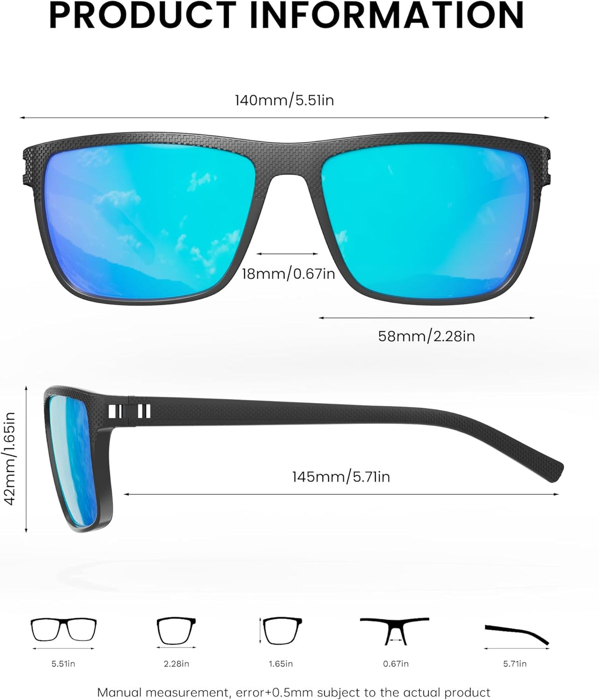 Skiennix Polarized Sunglasses - Classic UV Protection for Men & Women | 5-Pack for Fishing, Driving, Golf