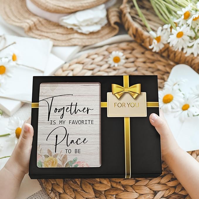 Couples Picture Frame, Valentines Frame, Love Picture Frame, Engagement Photo Frame, Engagement Gifts for Couples Newlyweds, Together is My Favorite Place to be Wood Photo Frame for 4x6 Photos