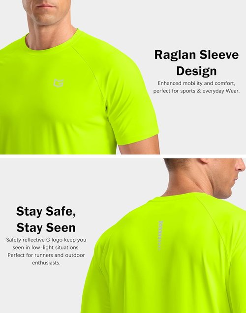 G Gradual Men's Athletic Workout T-Shirts - Moisture-Wicking Cooling Performance Tee for Gym & Running