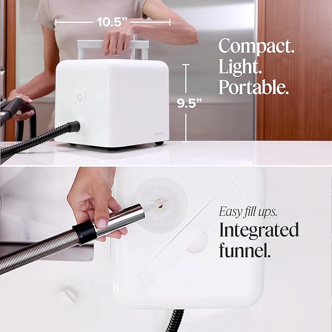 Dupray Neat Steam Cleaner with 22-Piece Accessory Kit – Versatile, Portable Steamer for Floors, Upholstery, Tiles, and More, removes 99.9% of Bacteria & Viruses (incl. x5 Large Bonnets)