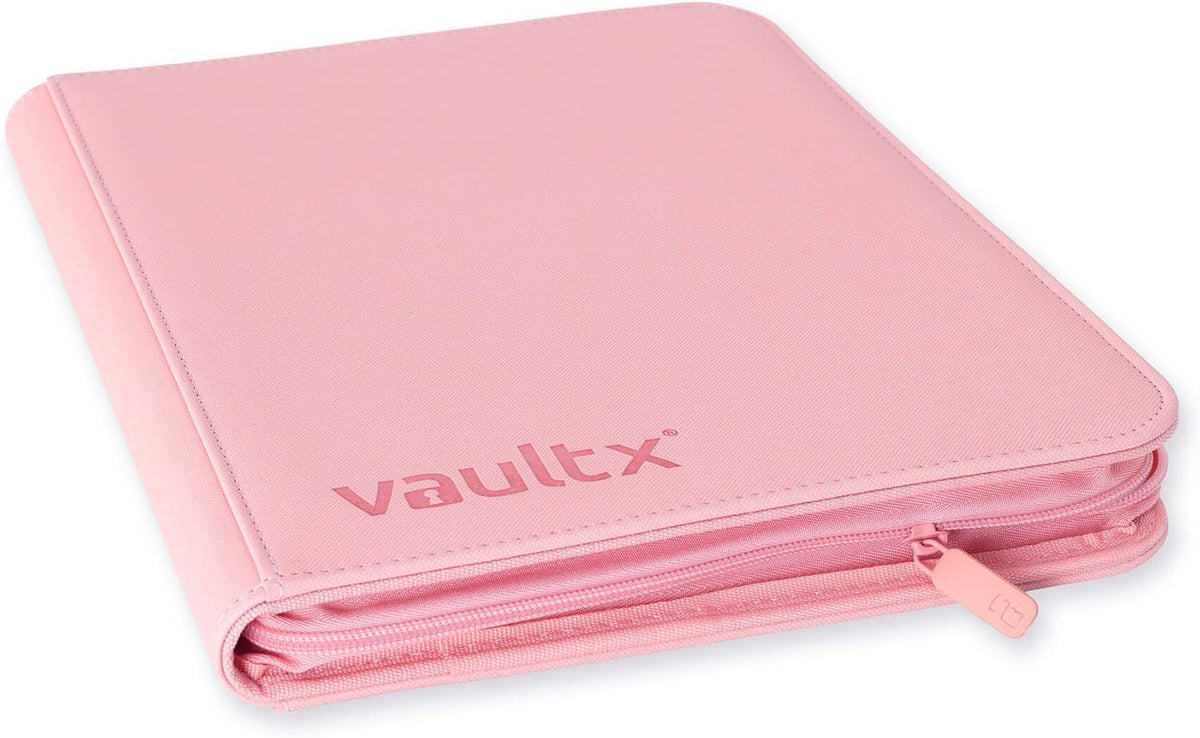 Vault X 9 Pocket Trading Card Zip Binder - Premium Exo-Tec Material, Holds 360 Cards, Pink